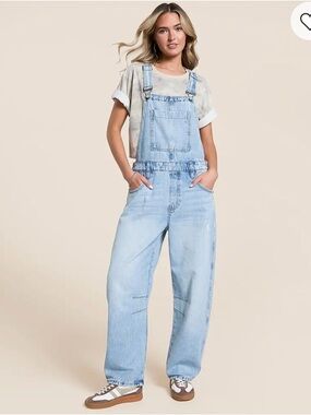 Buckle barrel overalls